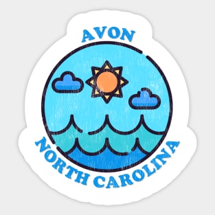 Avon, NC Summertime Vacationing Ocean Skyline Sticker